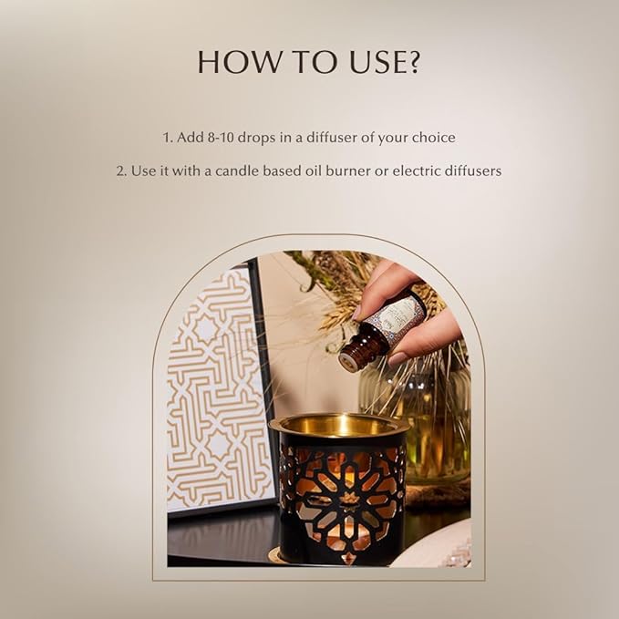 Oud Diffuser Oil, Essential Oil Gift Set by Dukhni | 6 x 10ml Arabic Oil Gift Set for Diffuser & humidifier | 100% Pure Halal Oudh Oils | Relax with Home Aromatherapy, for Relaxation and Massage