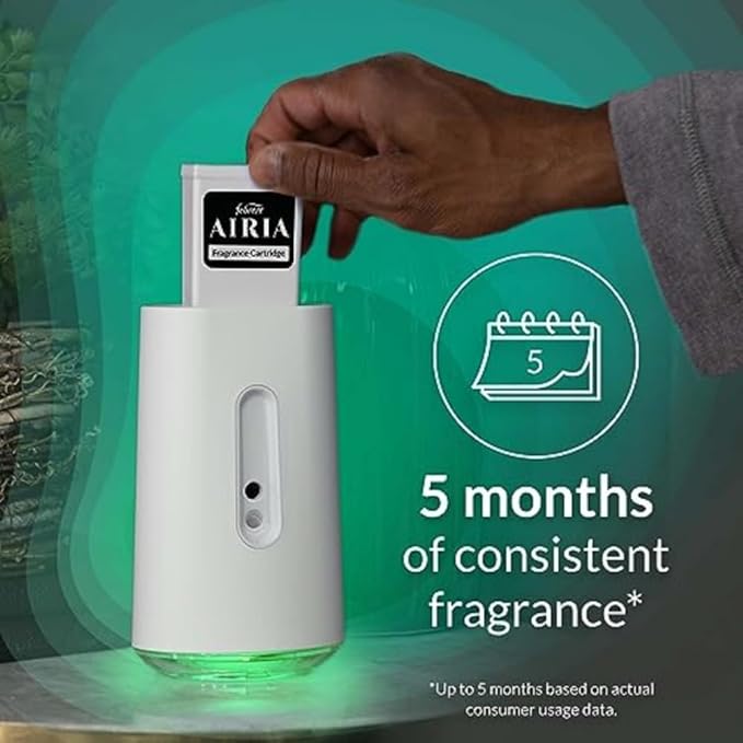 AIRIA by Febreze Whole Home Smart Scent Diffuser Starter Kit - 1 AIRIA Smart Scent Diffuser & 1 White Orchid Refill Fragrance Cartridge (1.0 FL Oz)