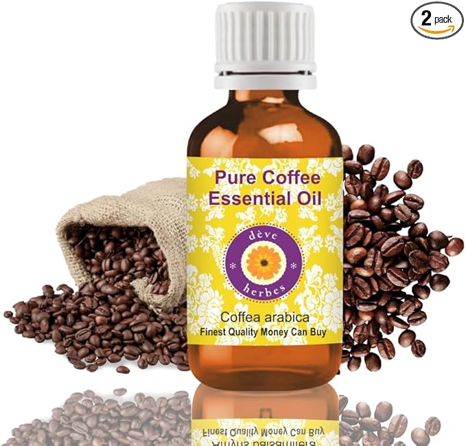 Deve Herbes Pure Coffee Essential Oil (Coffea Arabica) with Glass Dropper Steam Distilled 5ml (0.16 oz)