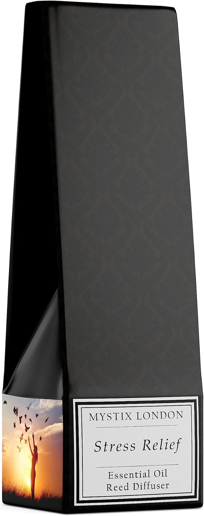 Mystix London | Stress Relief Essential Oil Blend Reed Diffuser | 200ml | Best Aroma for Home, Kitchen, Living Room and Bathroom | Perfect as a Gift | Refillable