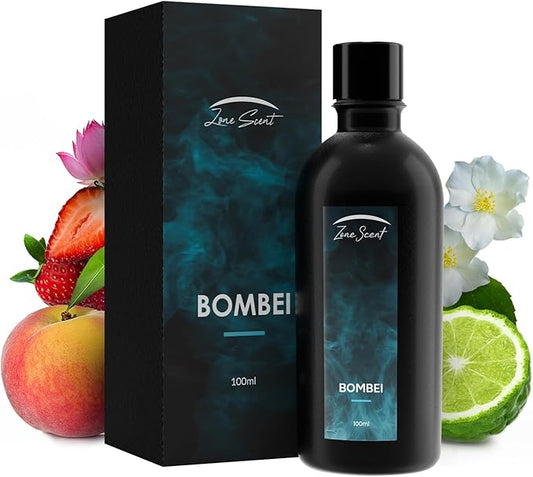 BOMBEI Luxury Essential Oil for Diffusers - Fruity Floral Aromatherapy with Peach, Jasmine & Musk - Elegant Scent for a Sophisticated Home