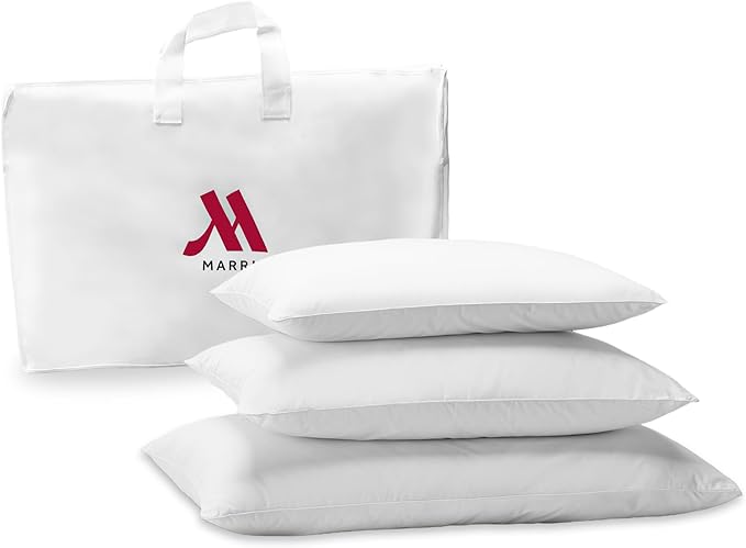 Marriott Down Alternative Eco Pillow - Hypoallergenic Eco-Friendly Pillow with 100% Recycled Fill (Euro)