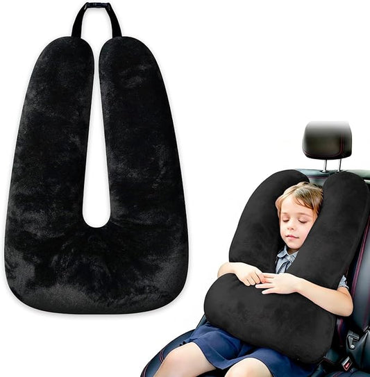 Atablyn Kids Neck Pillow for Travel Provides Double Support to The Head and Neck in Any Sleeping Position on Flights, Car, and at Home, Comfortable Airplane Travel Pillow