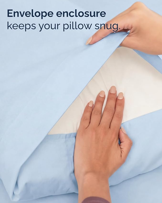 Twin 4 Piece Sheet Set - Comfy, Breathable & Cooling - Hotel Luxury Bedding for Women, Men, Kids, Teens & Children - 1 Flat & 1 Fitted Sheet & 2 Pillowcases w/ Deep Pockets - Wrinkle Free - Baby Blue