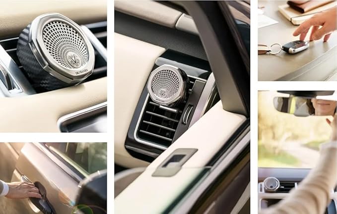 Dr. Vranjes Carparfum Nickel – Rosso Nobile Fragrance – Luxury Italian Car Air Freshener & Vent Diffuser – Made in Florence, Italy