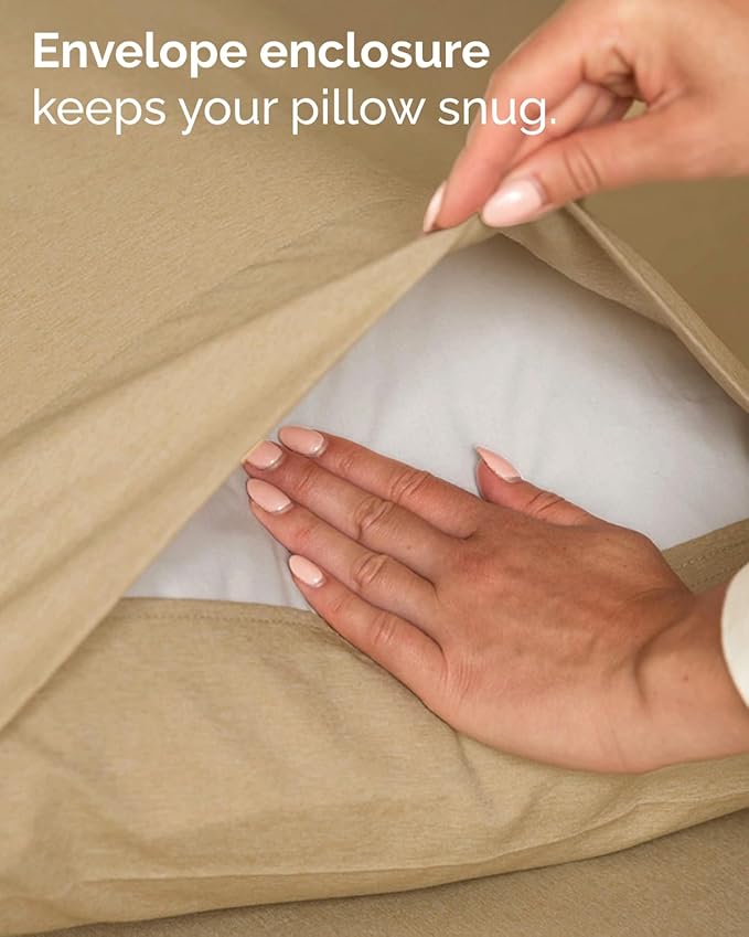 Twin 4 Piece Sheet Set - Comfy, Breathable & Cooling - Soft Hotel Luxury Bedding for Women, Men, Kids, Teens and Children - 1 Flat & 1 Fitted Sheet & 2 Pillowcases with Deep Pockets - Heathered Tan