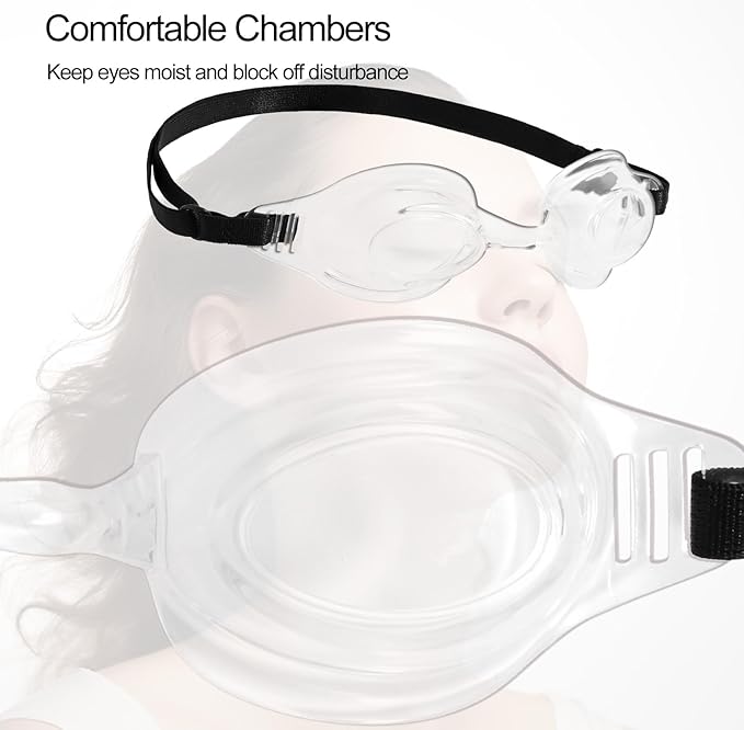 Dry Eye Relief Moisture Chamber Goggles - Adjustable Night Sleep Eye Protection for Chronic Dry Eyes, Post-LASIK Recovery & Evaporative Tear Relief