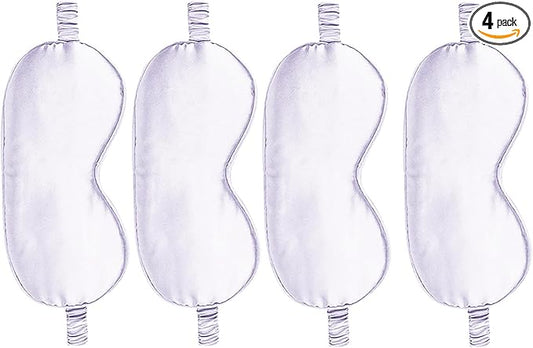 4PACK Sleep Masks Satin Eye Mask Silk Eyes Cover Silky Blindfold Blackout Eyeshade Soft Eyeshades Sleeping Covers Travel Nap