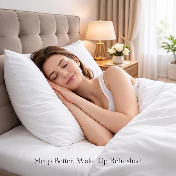 400 Thread Count 100% Egyptian Cotton Queen Size Pillowcases Set of 4, Soft & Breathable Sateen Weave, Envelope Closure, Hotel Luxury Bed Linen, Durable & Fade Resistant, 20"x30", White