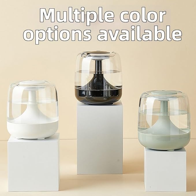 Minhe Quiet USB Humidifier for Bedroom & Office – 650ml Aromatherapy Diffuser with Colorful LED Light, Silent Mist, ABS, 2W Low Power Consumption, 8H Timer(black)