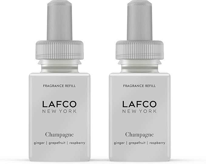 LAFCO New York Pura Smart Device Refill, Champagne - Pack of 2 - Vial Delivers Up to 2 Weeks of Fragrance Life - Made in the USA