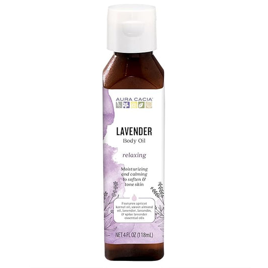 Aura Cacia Body Oil, Relaxing Lavender, 4 Fluid Ounce