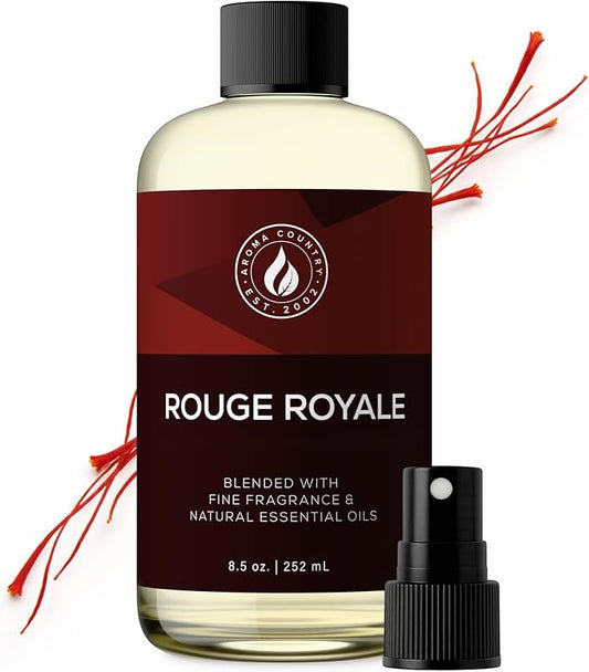 Aroma Country Rouge Royale Diffuser Oil - Luxury Essential Oils for Diffuser Refill & Air Freshener Room Spray, Long-Lasting, Natural Home Fragrance & Hotel Scent for Diffusers & Machines (8.5 Fl. oz)