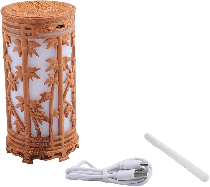 Aroma Diffuser And USB Humidifier With Dual Mist Modes And Soothing Night Light, Portable Size For Use At Home Or (A)