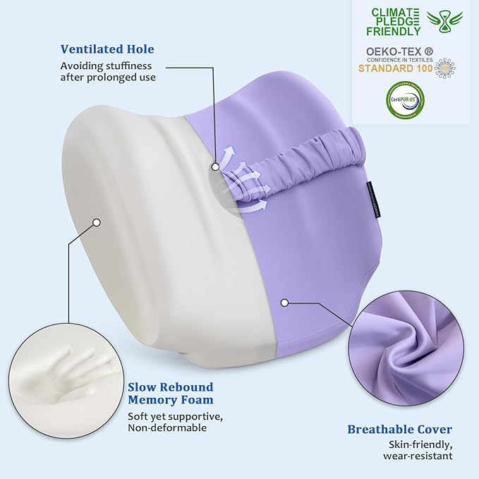 KingPavonini Cooling Knee Pillow for Side Sleepers Hip Pain, Memory Foam Leg Pillow for Side Sleeping with Strap, Ergonomic Hip Pillow for Spine Aligning, Back Pain, Knee Pain, Sciatica, Pregnancy