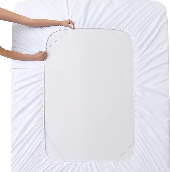 Manyshofu Extra Deep Pocket King Size Sheets - Hotel Luxury 1800 Thread Count Sheets & Pillowcases - Microfiber Bedding Set up to 24" Mattress - Pure White Bed Sheets 18-24 Inch Deep Pockets - 4 Piece
