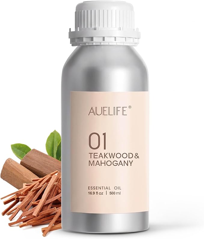 Teakwood & Mahogany Essential Oil, 500ml (16.9 fl oz) – Aluminum Bottle