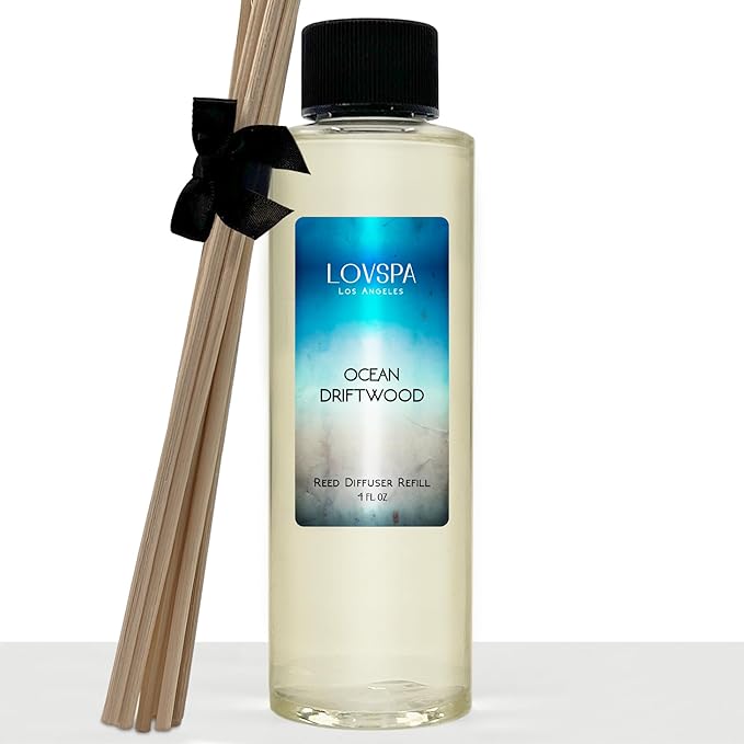 Ocean Driftwood Diffuser Oil - Luxury Essential Oils for Diffuser Refill & Air Freshener Room Spray - Long-Lasting & Natural Home Fragrance, Scented Oil for Diffusers, USA Made, 4oz