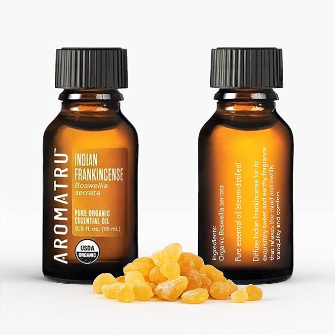 AromaTru Elevate Essential Oil Kit – Indian Frankincense, Balsam Fir, Juniper, and Cypress – Organic & Wildcrafted – ISO Certified – No Synthetic Fillers – Ethically Sourced