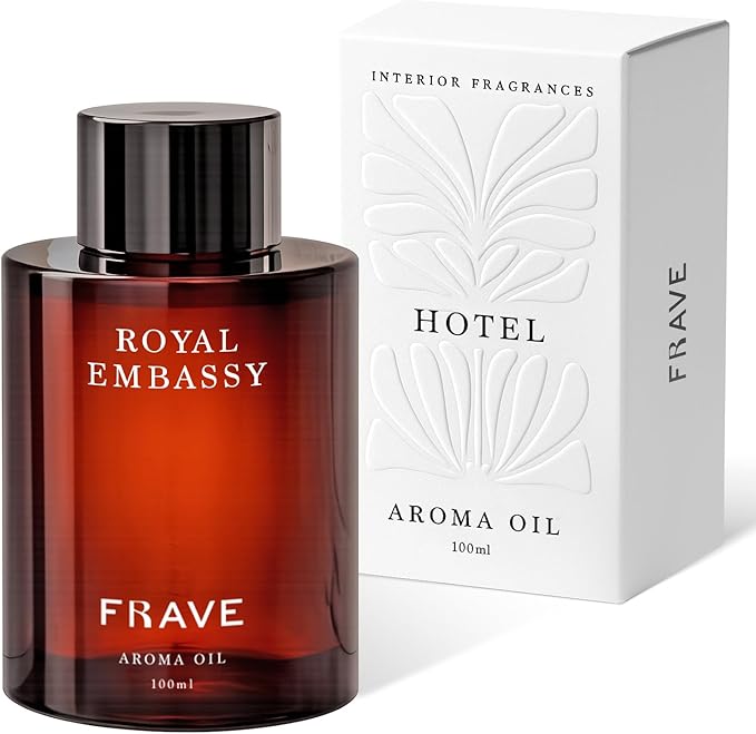 Royal Embassy Hotel Diffuser Oil, 100ml, 3.38 oz, Scent Inspired by Dubai Luxury Hotels, Luxurious Aromatherapy Refill Fragrance for Waterless Cold Air Diffusers, Home, Office, Hotel