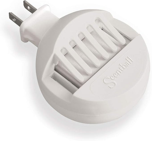AromaHouse Scentball Plug-in Waterless & Cordless Aromatherapy Diffuser (White) with 5 Refill Pads, 1 Count