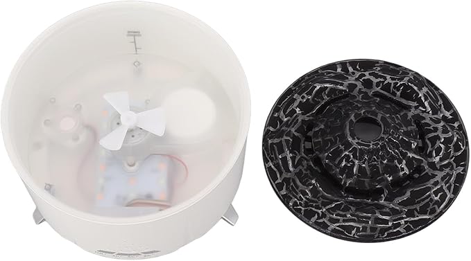 Flame Essential Oil Diffuser, 350ML Ultrasonic Flame Oil Diffuser, Up to 24H of Continuous,Waterless Auto Off Diffusers,White