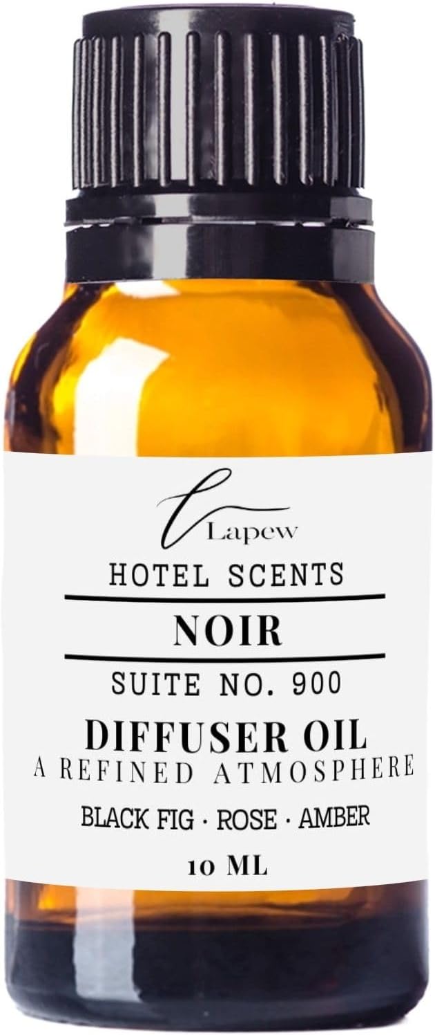 Lapew Hotel Scents Luxury Diffuser Oil | Noir Suite 900 | Inspired by Nobu Hotel | Hotel Fragrance Oil for Nebulizer & Waterless Diffuser | 10ml