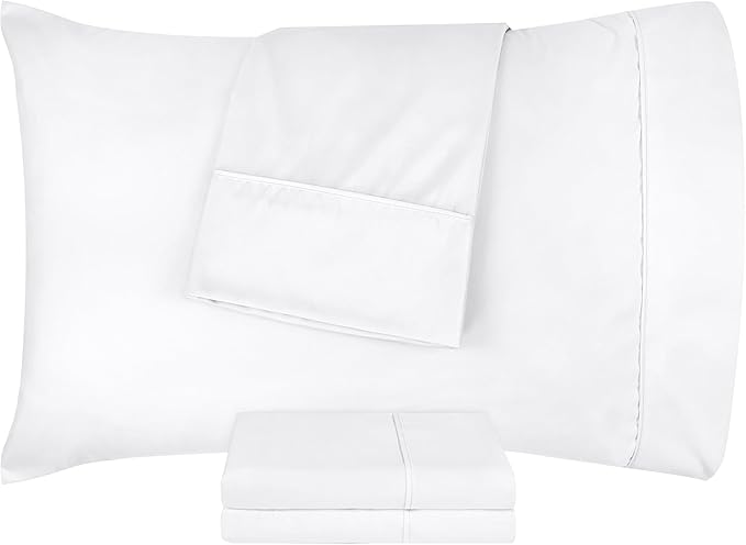 Utopia Bedding Standard Pillow Cases - Pack of 4 - Envelope Closure - Soft Brushed Microfiber Fabric - Shrinkage and Fade Resistant Pillow Covers Standard Size 20 X 26 Inches (Standard, White)
