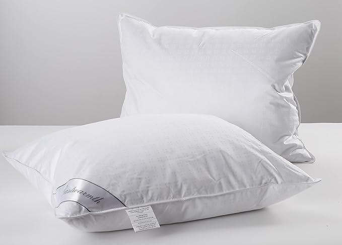 Natural Goose Down&Feather Pair Pillows Insert, Set of 2 Bedding Soft Pillows 100% Soft Cotton King 20x36in