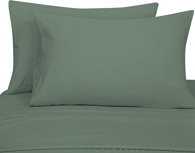 ROYALE LINENS 4 Piece Full Sheets Set - Soft Brushed 1800 Microfiber Bedding - 1 Fitted and 1 Flat Sheet, 2 Pillow case - Wrinkle Free & Fade Resistant - Hotel Luxury Bed Sheets Set (Green Bay, Full)