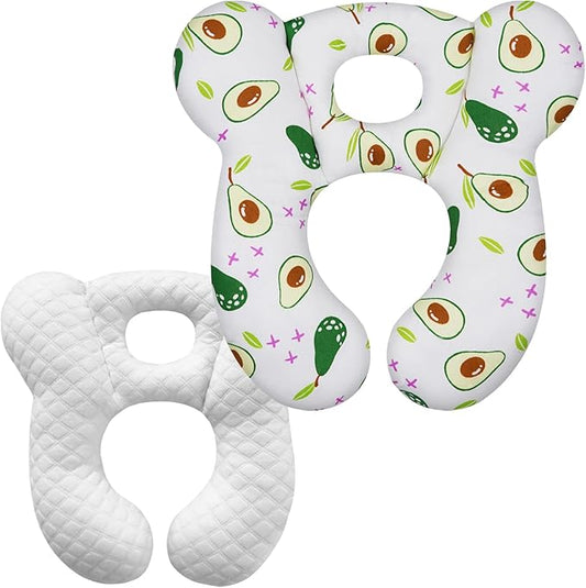 Baby Travel Pillow, Upgrade U-Shape Infant Pillow for Car Seat Pushchair and Stroller, Soft Comfortable Sleep Cushion for Kids Newborn and Toddler -Avocado