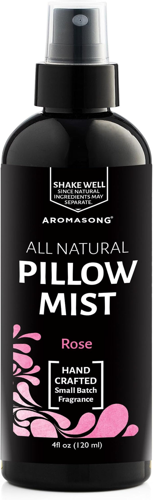 Aromasong Rose Pillow Spray for Sleeping - All Natural Calming Linen & Bedtime Sleep Mist for Deep Sleep - Pillow Spray Aromatherapy with Botanical Essential Oils for Relaxing Stress