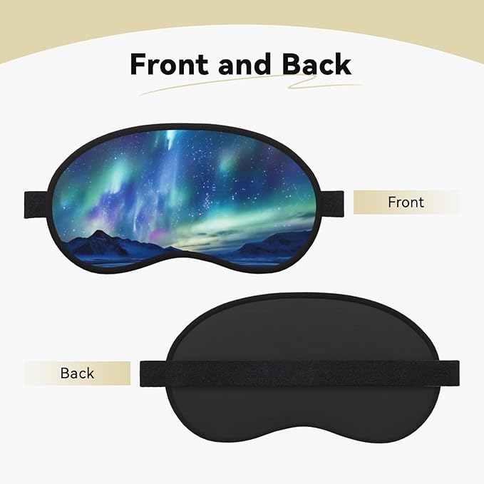 Northern Lights Sleep Mask for Women Men Soft Travel Eye Mask with Adjustable Straps Sleeping Eye Shade Cover for Travel Yoga Nap Sleeping