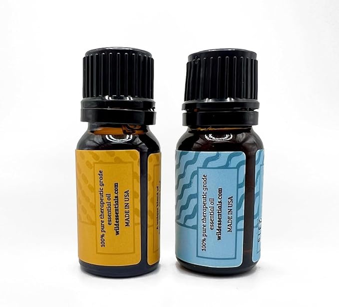 Wild Essentials Inner Calm and Zen 100% Pure Essential Oil Blend Combo Pack, Two 10 ml Bottles, Therapeutic Grade All Natural Aromatherapy, Great for Relaxation, Meditation and Stress, Made in the USA