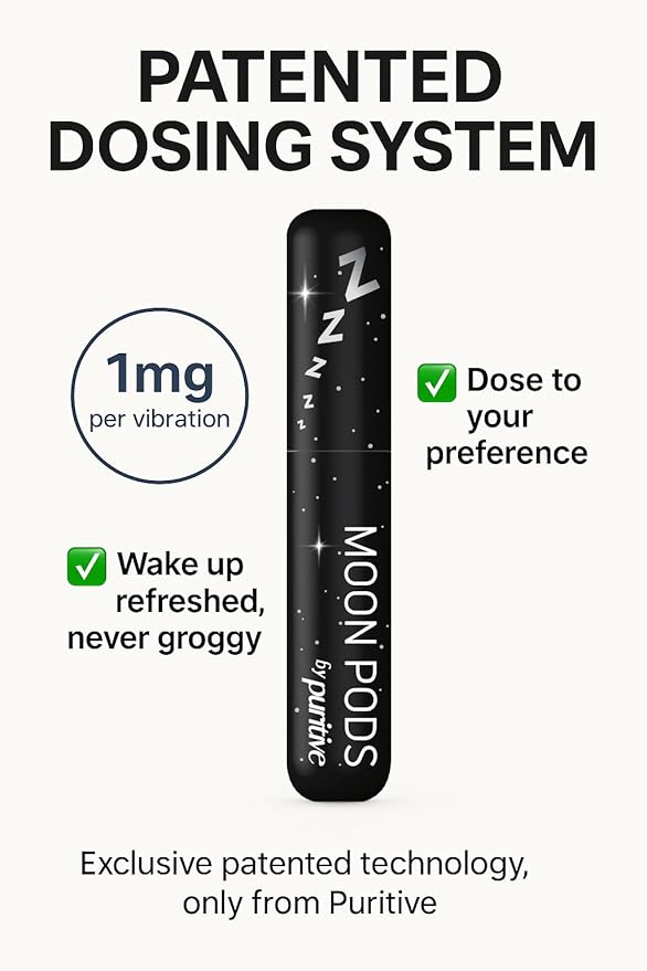 Melatonin Diffuser for Sleep Support – Natural Sleep Aid & Stress Relief – Nicotine-Free, Non-Habit Forming – Reusable & Portable Melatonin Diffuser – Peppermint Aroma – 20ml
