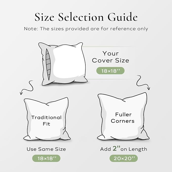 Ashler Home Deco Synthetic Down Pillow Inserts, 20x20 Down Alternative Throw Pillows Insert Sleeping Pillows with 100% Cotton Cover Decorative Pillow Stuffer for Sofa, Couch Bed(Set of 4, White)