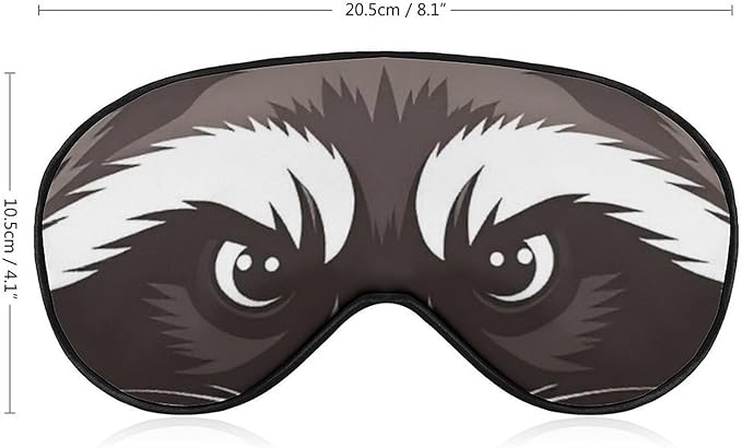 Angry Raccoon Sleep Mask Sleeping Mask Elastic Blackout Sleeping Eye Mask for Full Night's Sleep Travel and Nap