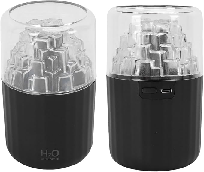 Zerodis Car Diffuser Humidifier Diffusers Essential Oil with Ambient Light Mini Portable Mist Maker with Dual Spray Modes Auto Shut Off for Car Home Office Bedroom (Black)