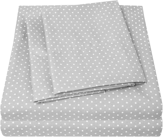 1500 Supreme Collection California King Sheet Sets Polka Dot - Luxury Hotel Bed Sheets and Pillowcase Set for Cal King Mattress - Extra Soft, Elastic Corner Straps, Deep Pocket Sheets, Polka Dot