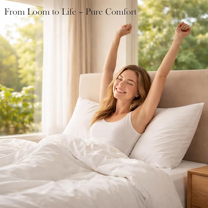 400 Thread Count 100% Egyptian Cotton Queen Size Pillowcases Set of 4, Soft & Breathable Sateen Weave, Envelope Closure, Hotel Luxury Bed Linen, Durable & Fade Resistant, 20"x30", White