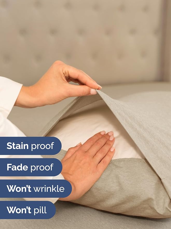 Extra Deep Full Sheet Set - 4 Piece Breathable & Cooling Bed Sheets - Easily Fits 18 - 24 inch Mattress - Ultra Soft, Wrinkle & Fade Free w/ Extra Deep Pockets - Hotel Luxury Bedding - Heathered Beige