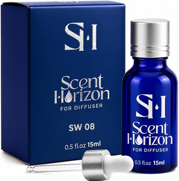 Sandalwood SW08 Hotel Scent Diffuser Oil | 0.5 Fl oz (15 ml) - Waterless Diffuser Oil Refill & Highly Concentrated Fragrance Oil, Diffuser Oil Scents Luxury, Hotel Oil Diffuser