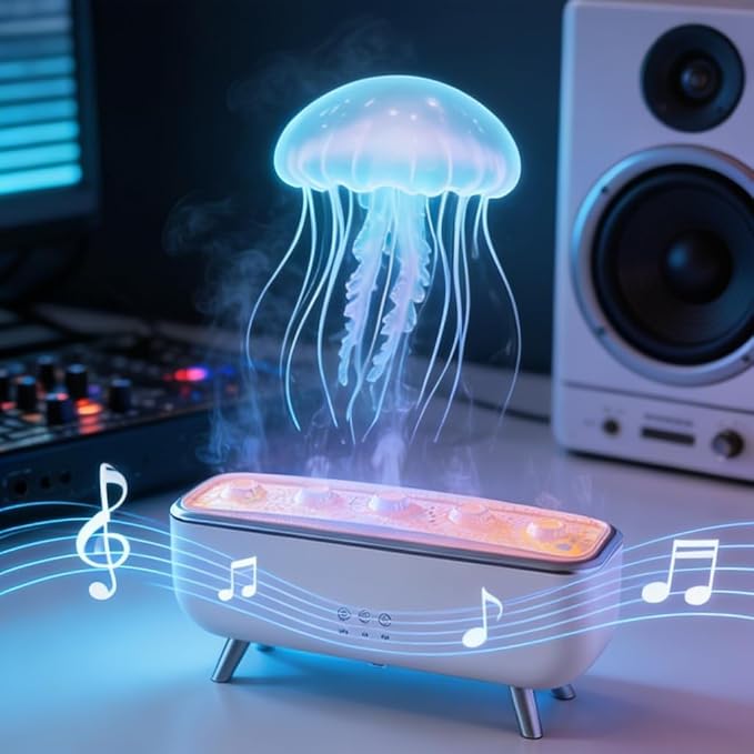Elegant 300ml humidifiers for Bedroom with Music Rhythm and 7-Color Changing Essential Oil Diffuser for Home, Multi-Mode Mist Diffuser for Office and relaxationl