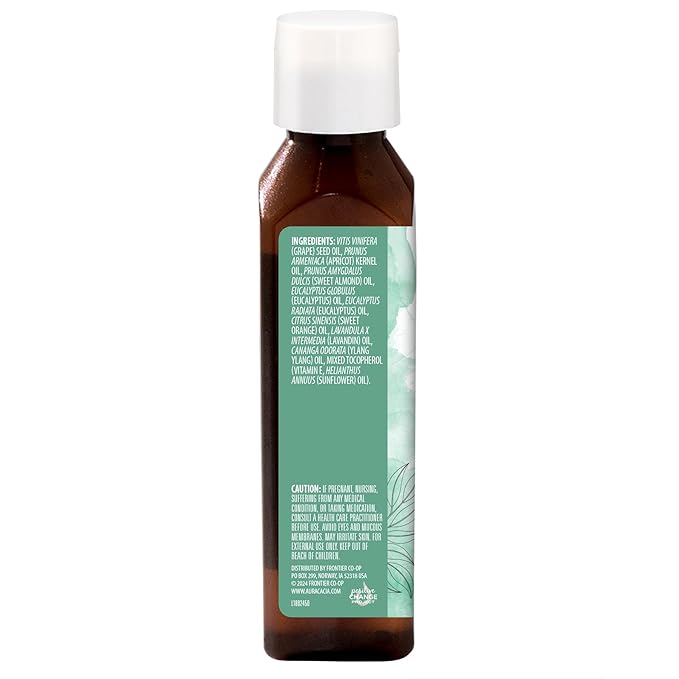 Aura Cacia Body Oil, Clearing Eucalyptus, 4 Fluid Ounce