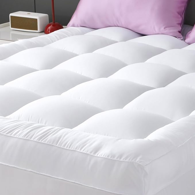 YUGYVOB Twin Size Mattress Pad Extra Thick, Cooling, and Breathable Mattress Topper 8-21" Deep Pocket Soft Down Alternative Fill