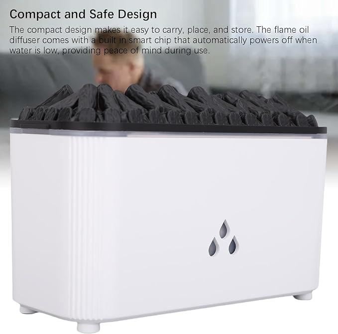 Essential Oil Diffuser with 160ml Tank, 8 Hour LED Night Light, 35dB Quiet Auto Shut Off Humidifier for Bedroom, Home, Office, Yoga (White)