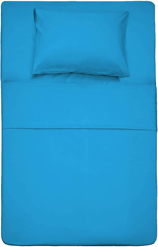 Best Season 1800 Thread Count Microfiber Fade Resistant Bed Sheet Set(1 Flat Sheet,1 Fitted Sheet and 1 Pillow Cases), Twin, Dark Teal