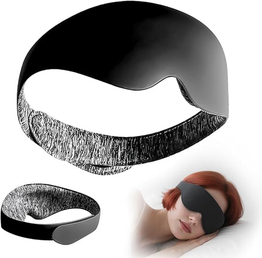 100% Light Blocking 3D Sleep Mask for Side Sleeper, Ultralight Soft Light Breathable Eye Mask for Women Men, Protable Eye Cover for Travel Flight Nap