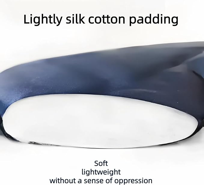 100% Nature Double-Sided Mulberry Silk Shading Eye Mask with Silk Strap, Navy