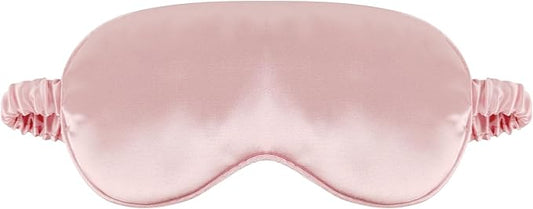 1 Pack Sleep Mask, Silk Eye Mask with Elastic Strap, Breathable Eye Mask for Sleeping,Travel, Girls, Women, Men (Pink)